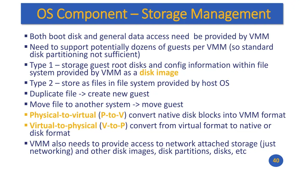 os component os component storage management