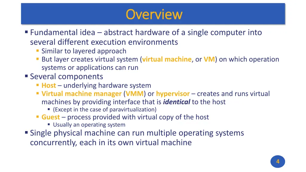 overview overview