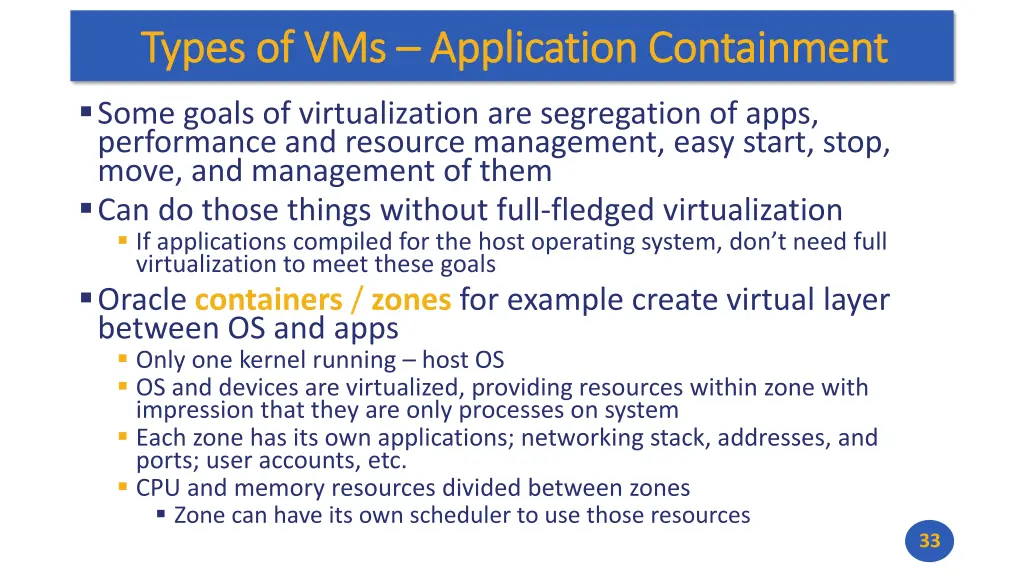 types of vms types of vms application containment