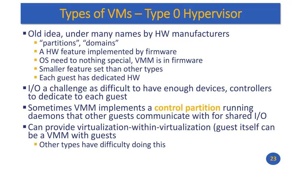 types of vms types of vms type 0 hypervisor type