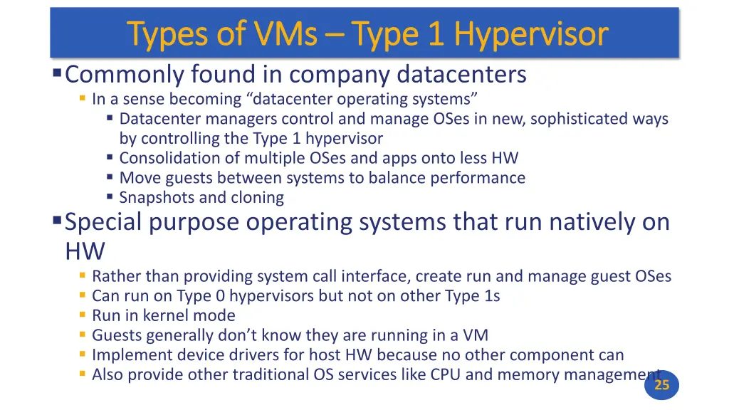 types of vms types of vms type 1 hypervisor type