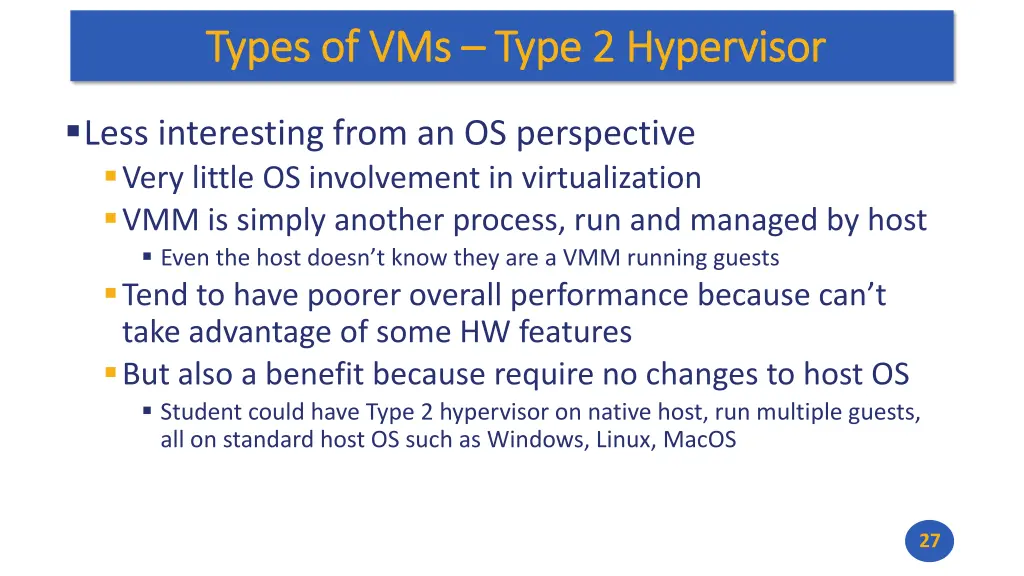 types of vms types of vms type 2 hypervisor type