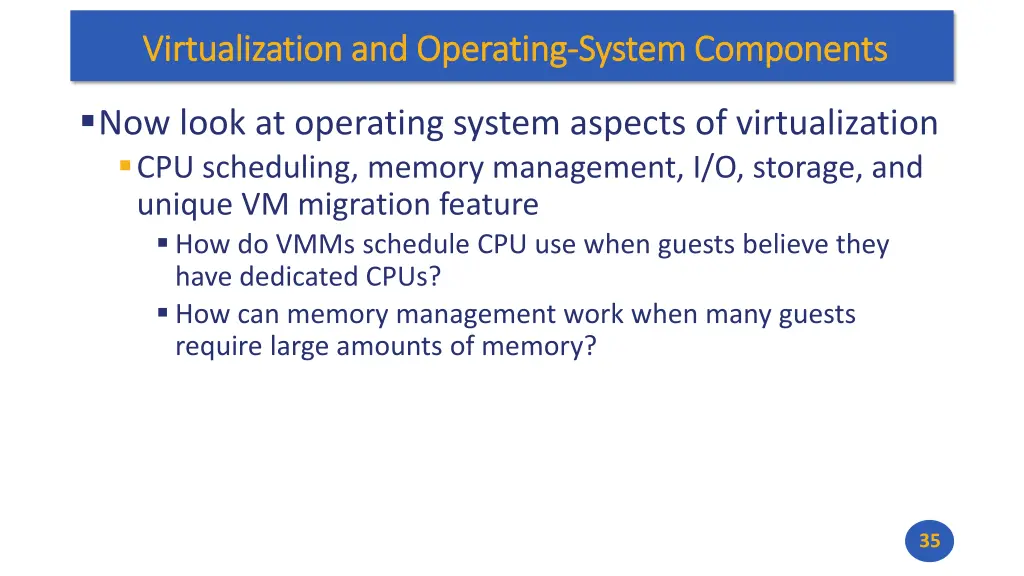 virtualization and operating virtualization