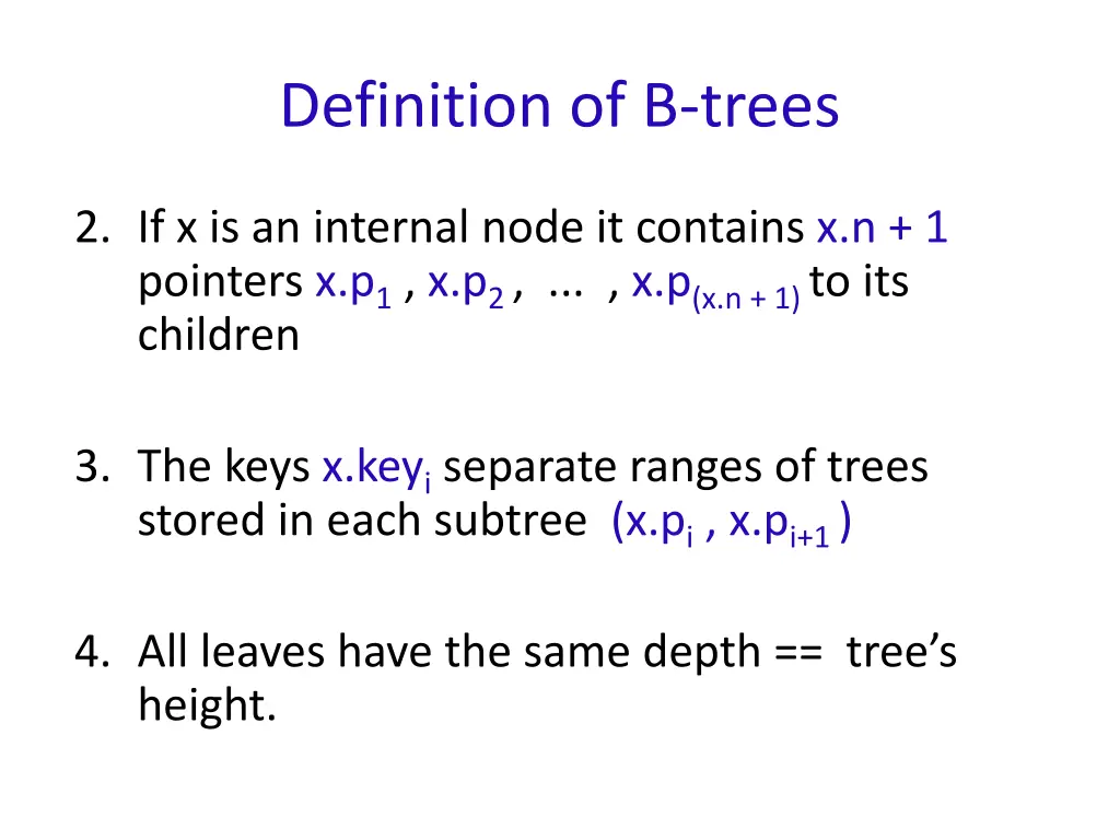 definition of b trees 1