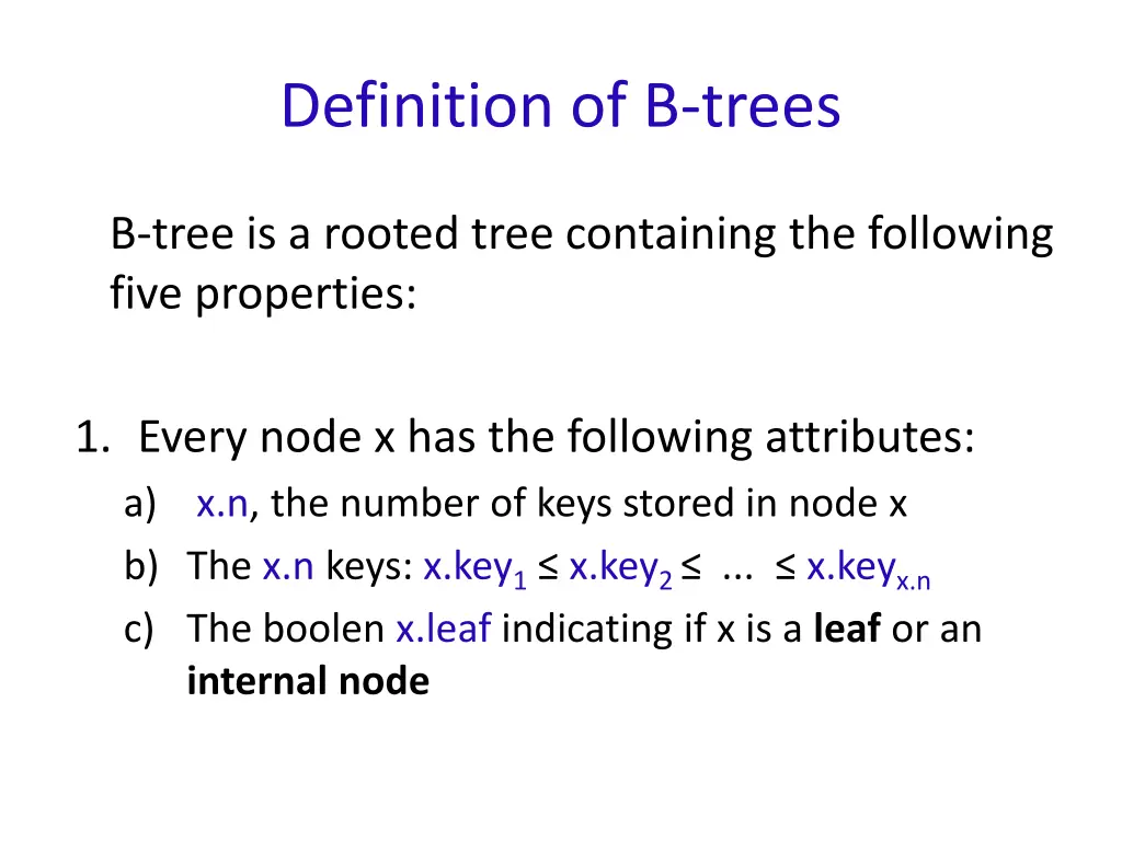 definition of b trees