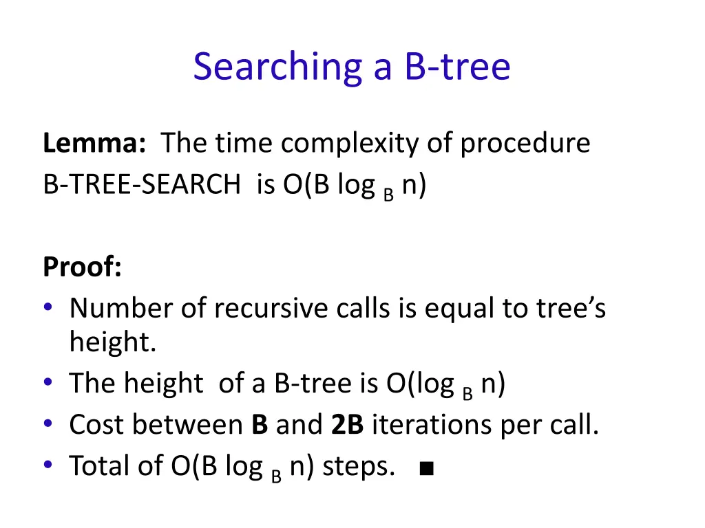 searching a b tree 6