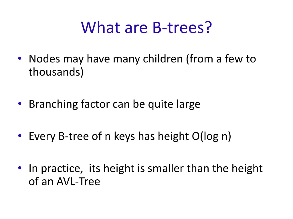 what are b trees 1