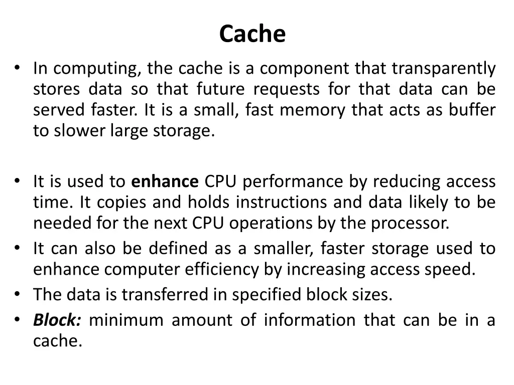 cache