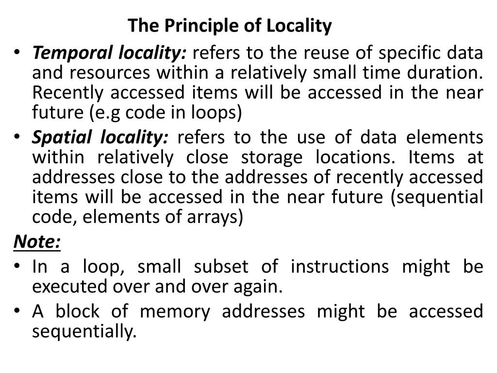 the principle of locality 1