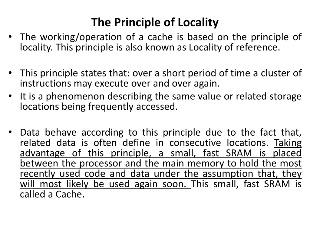 the principle of locality