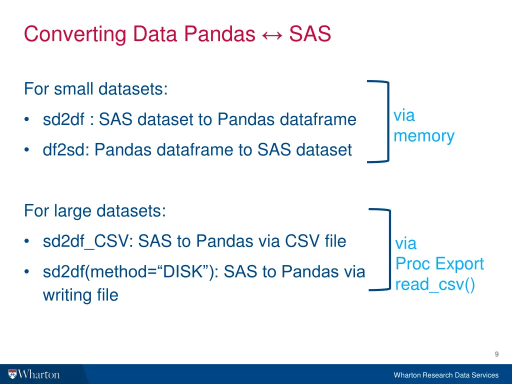 converting data pandas