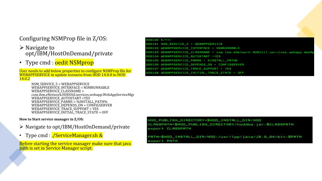 configuring nsmprop file in z os navigate