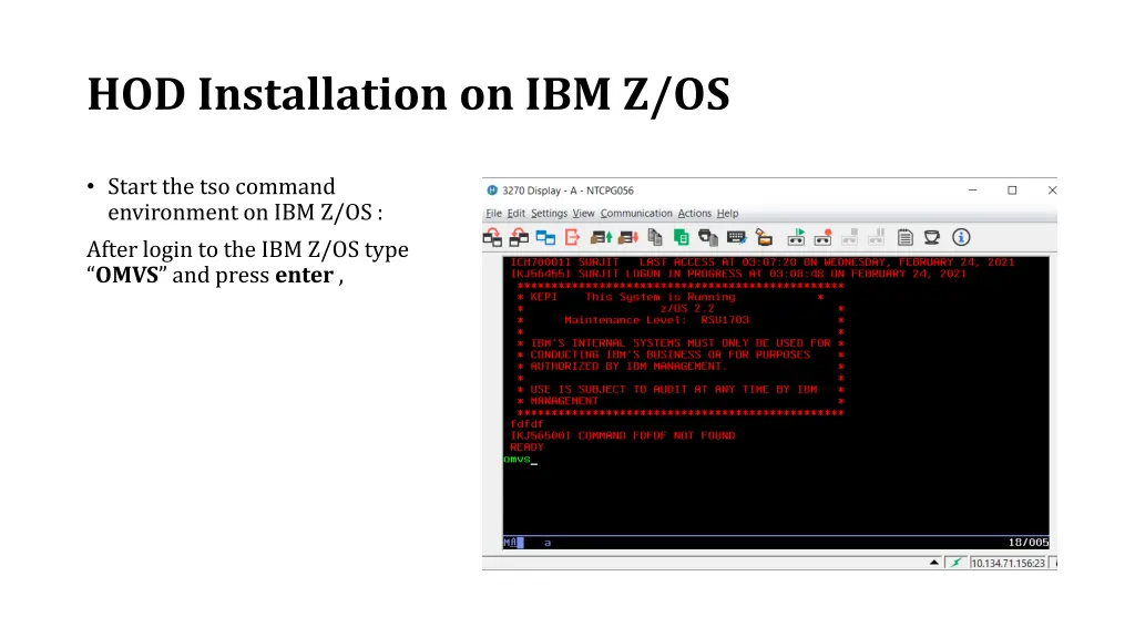 hod installation on ibm z os 1