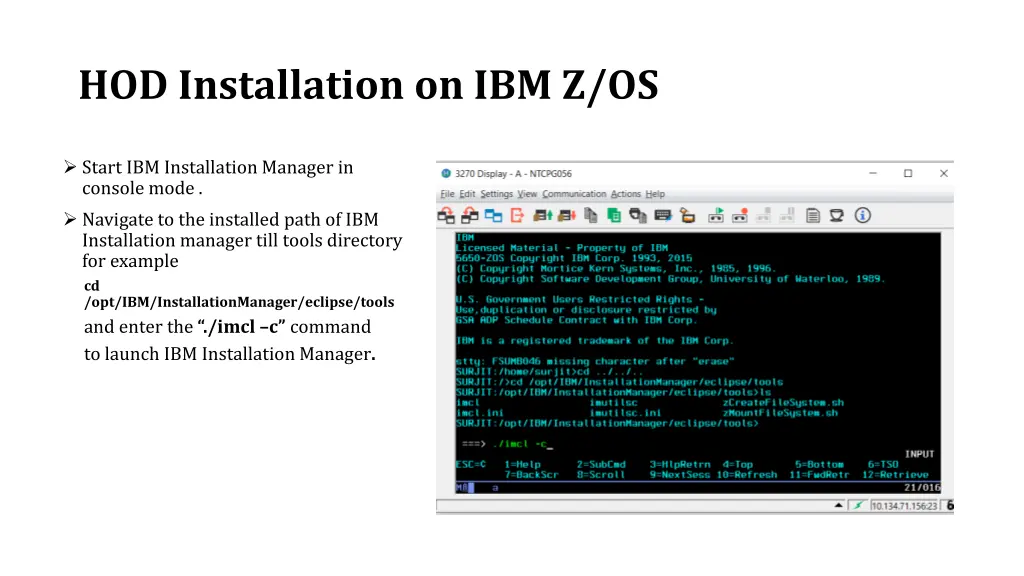 hod installation on ibm z os 2