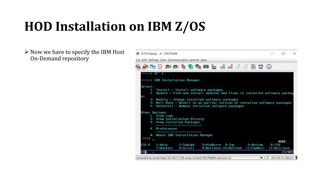 hod installation on ibm z os 3