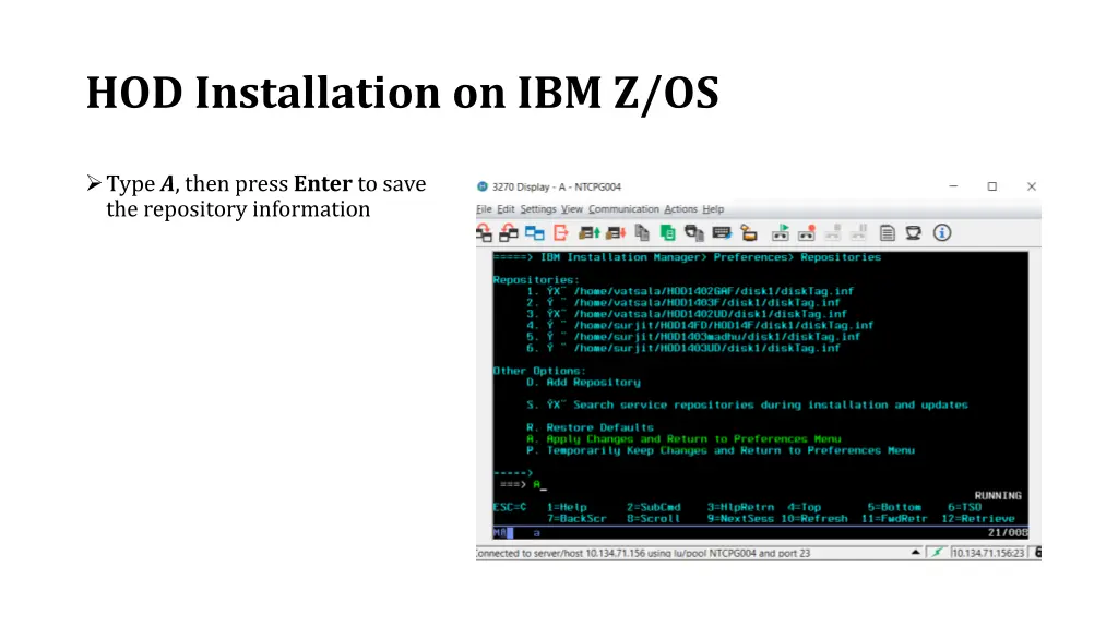 hod installation on ibm z os 7