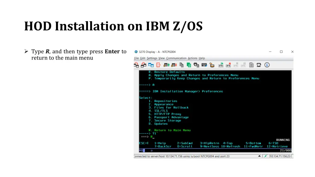 hod installation on ibm z os 8