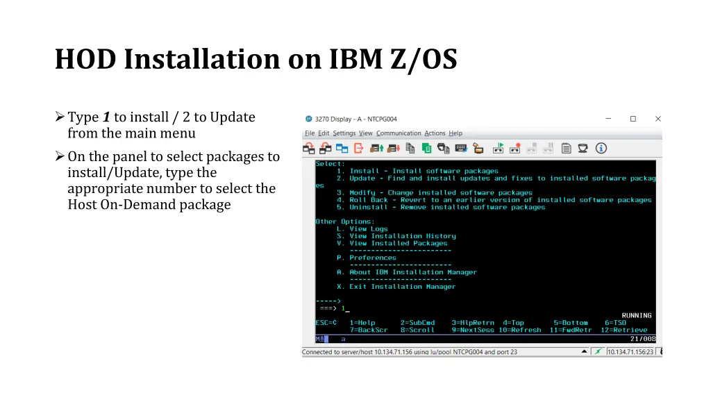 hod installation on ibm z os 9