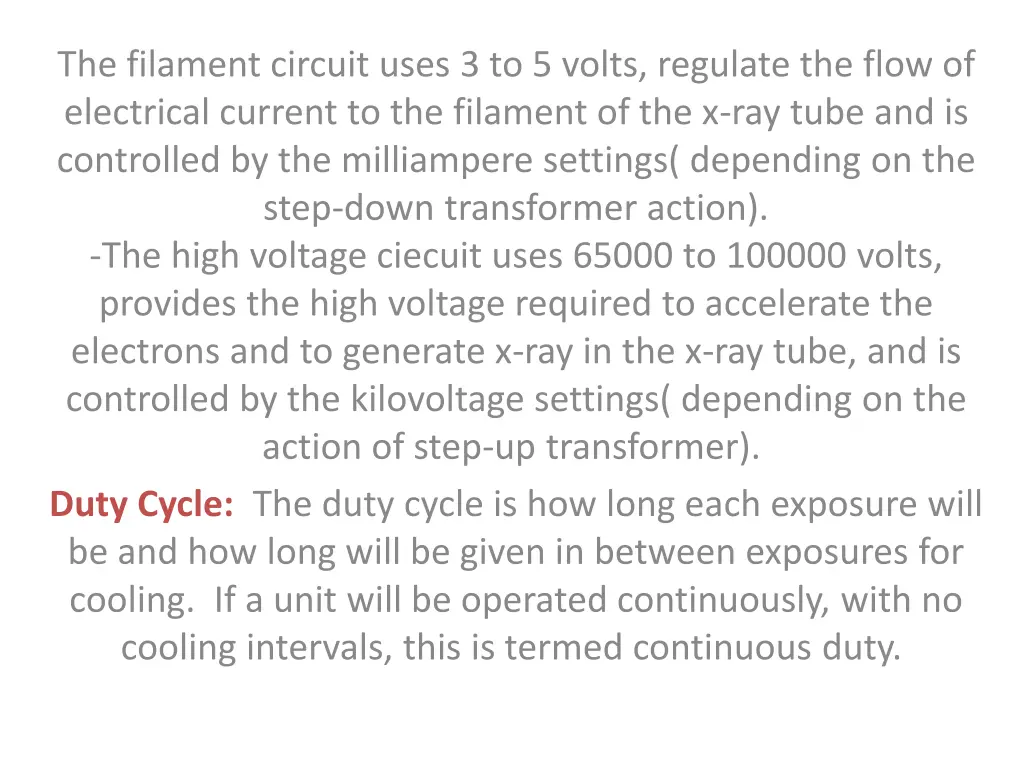 the filament circuit uses 3 to 5 volts regulate