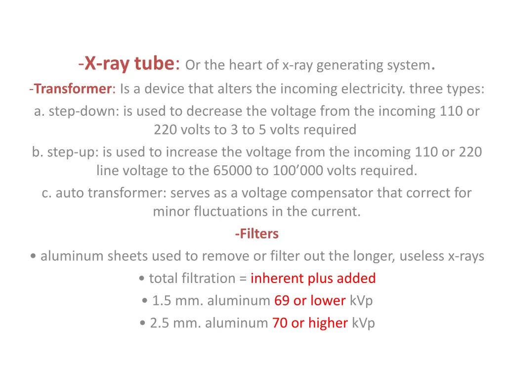 x ray tube or the heart of x ray generating