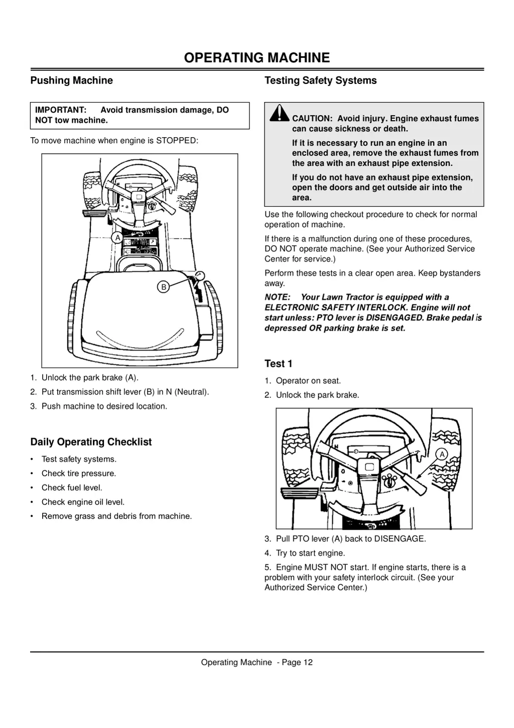 operating machine 6