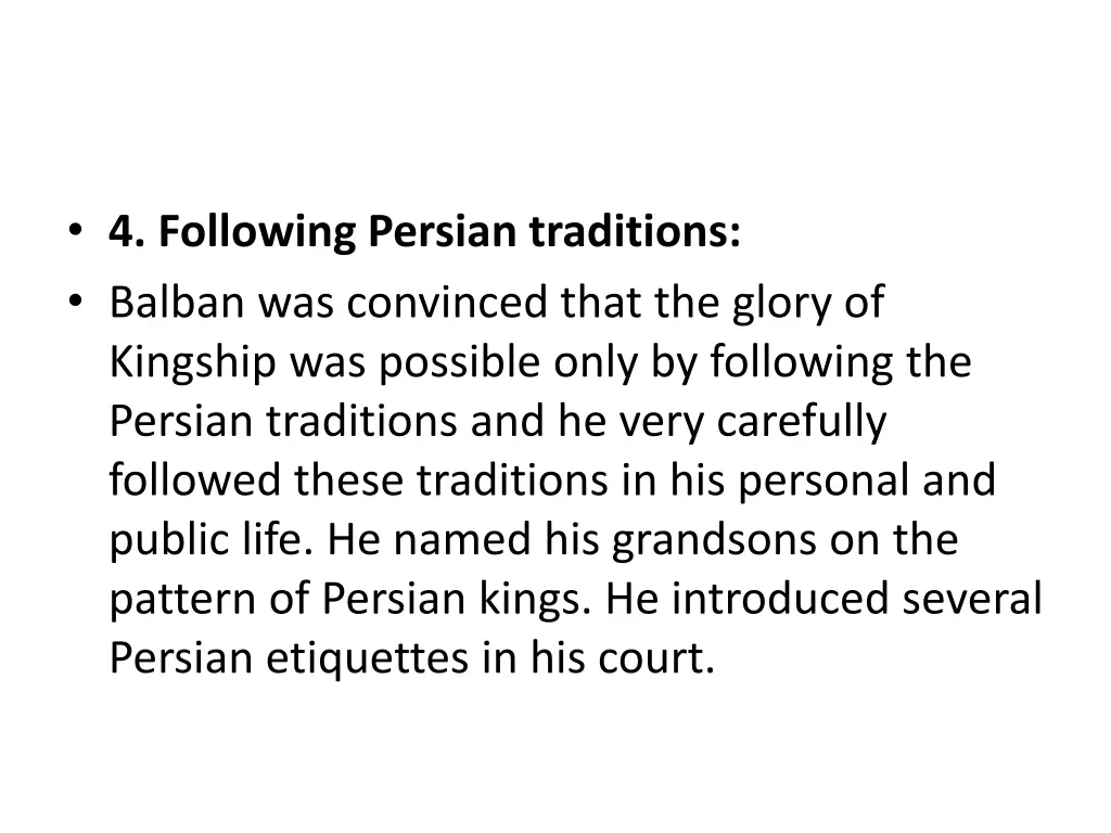 4 following persian traditions balban