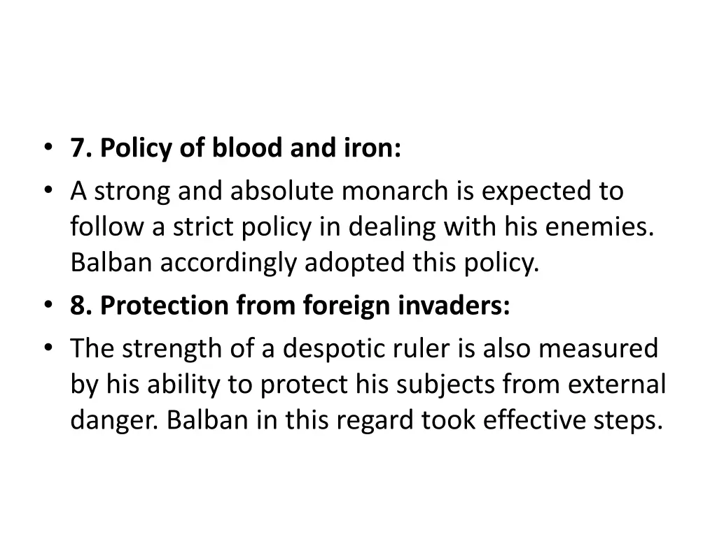 7 policy of blood and iron a strong and absolute