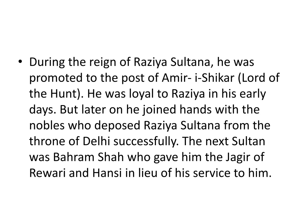 during the reign of raziya sultana