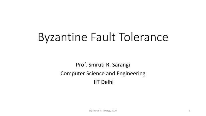 byzantine fault tolerance