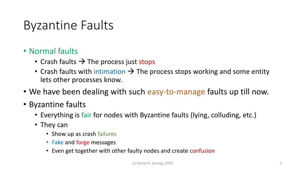 byzantine faults