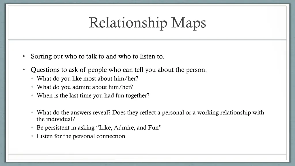 relationship maps