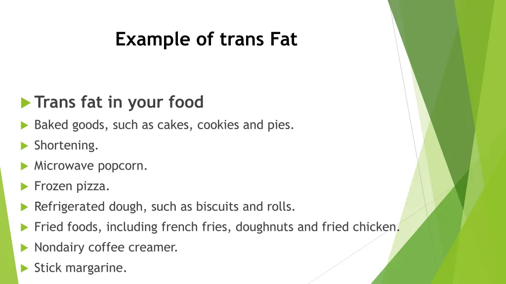 example of trans fat