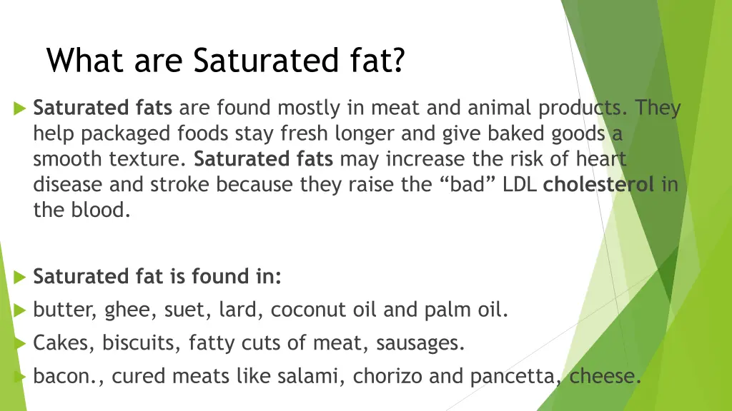 what are saturated fat