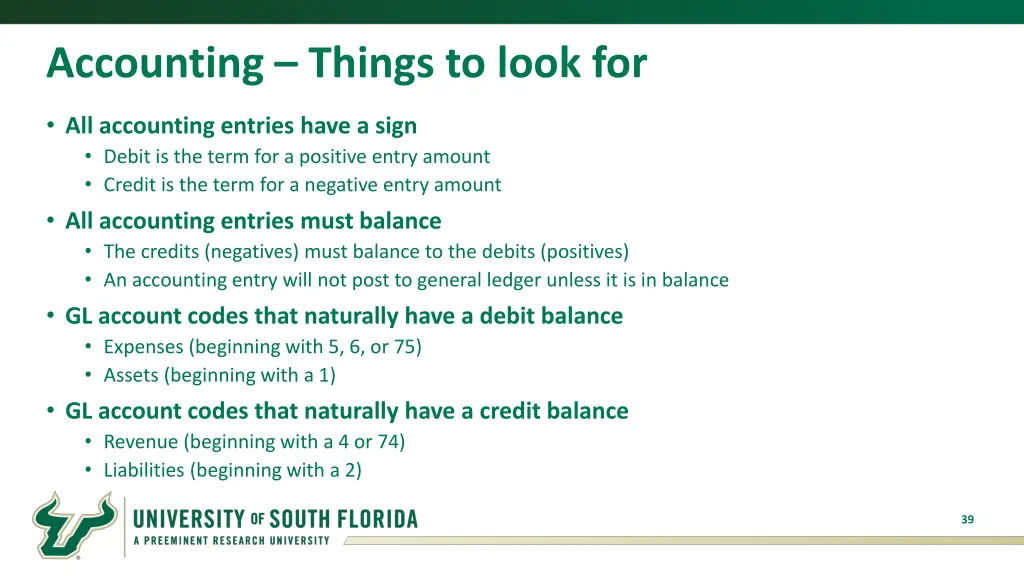 accounting things to look for