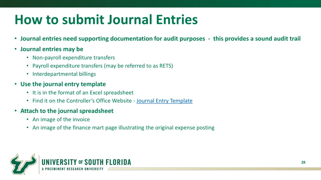 how to submit journal entries