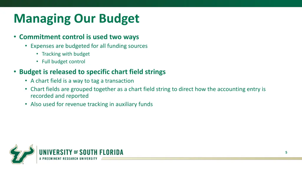 managing our budget