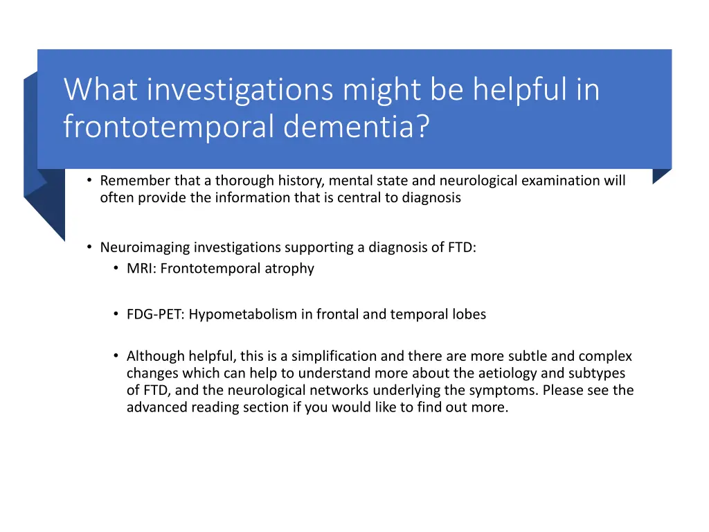 what investigations might be helpful