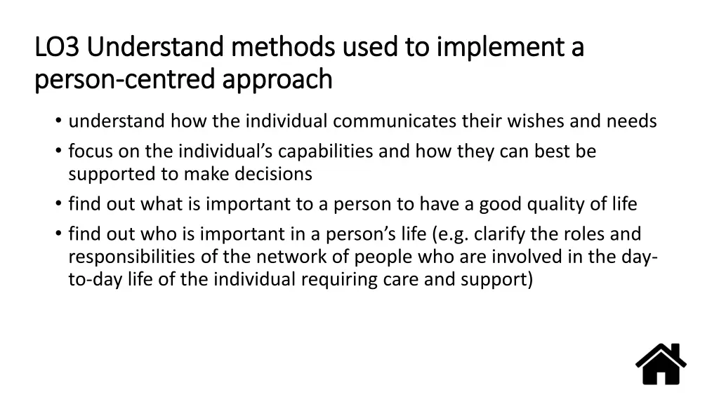 lo3 understand methods used to implement 2