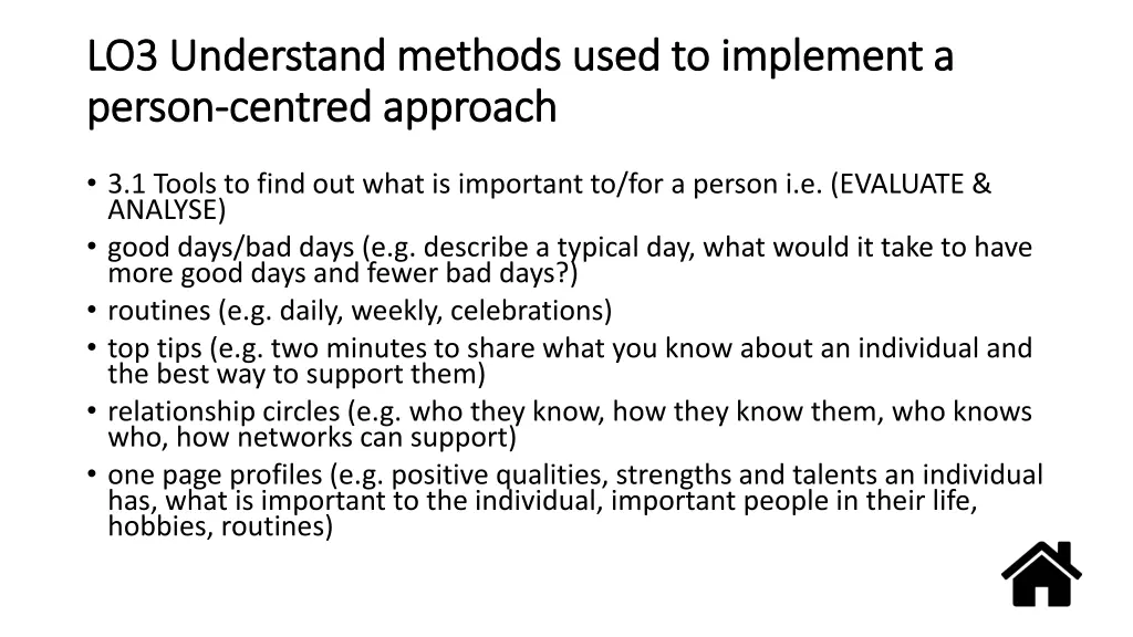 lo3 understand methods used to implement