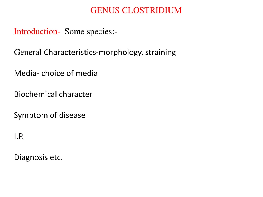 genus clostridium