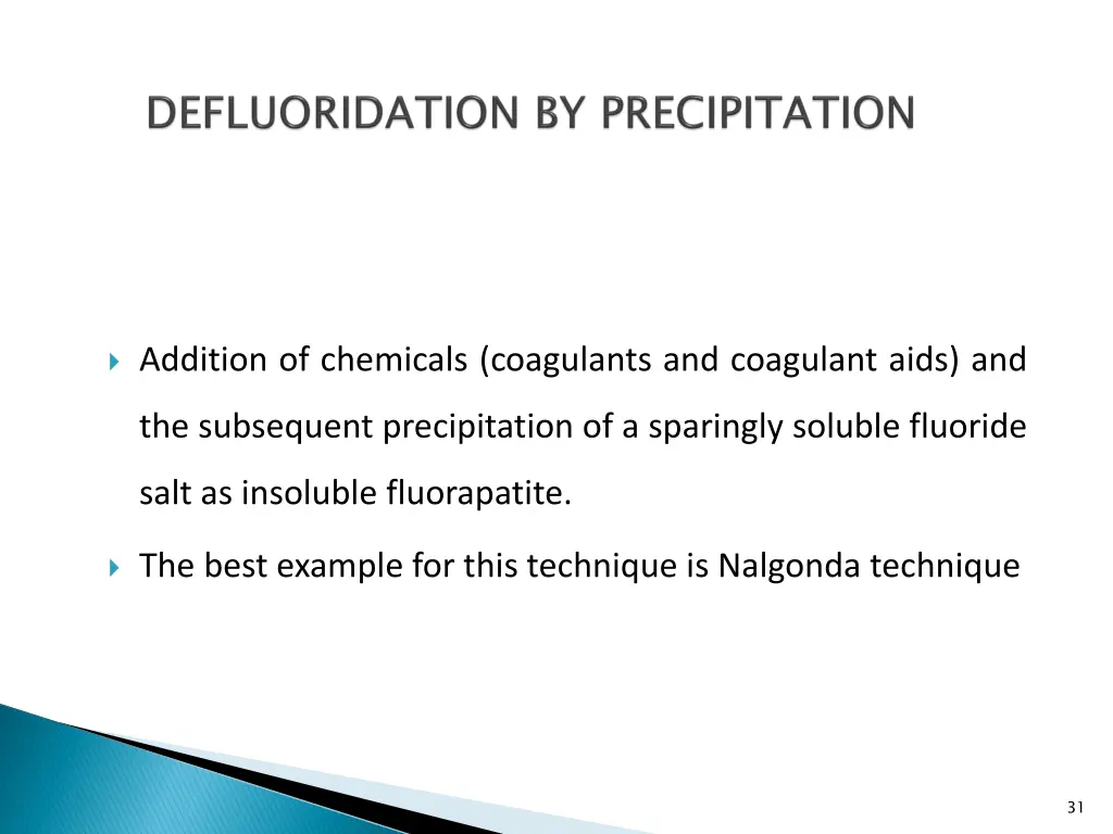 addition of chemicals coagulants and coagulant