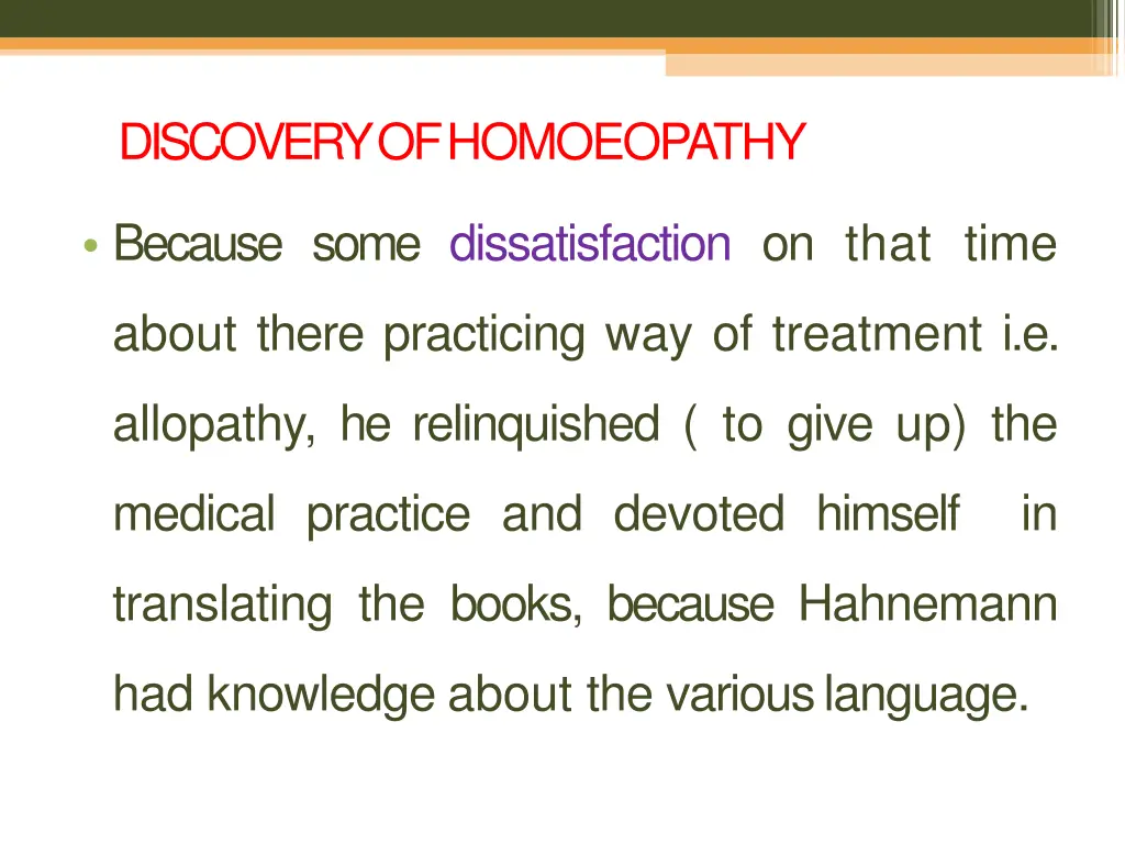 discovery ofhomoeopathy