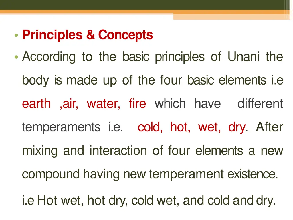 principles concepts according to the basic