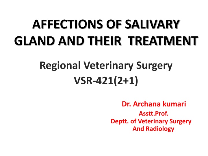 affections of salivary gland and their treatment