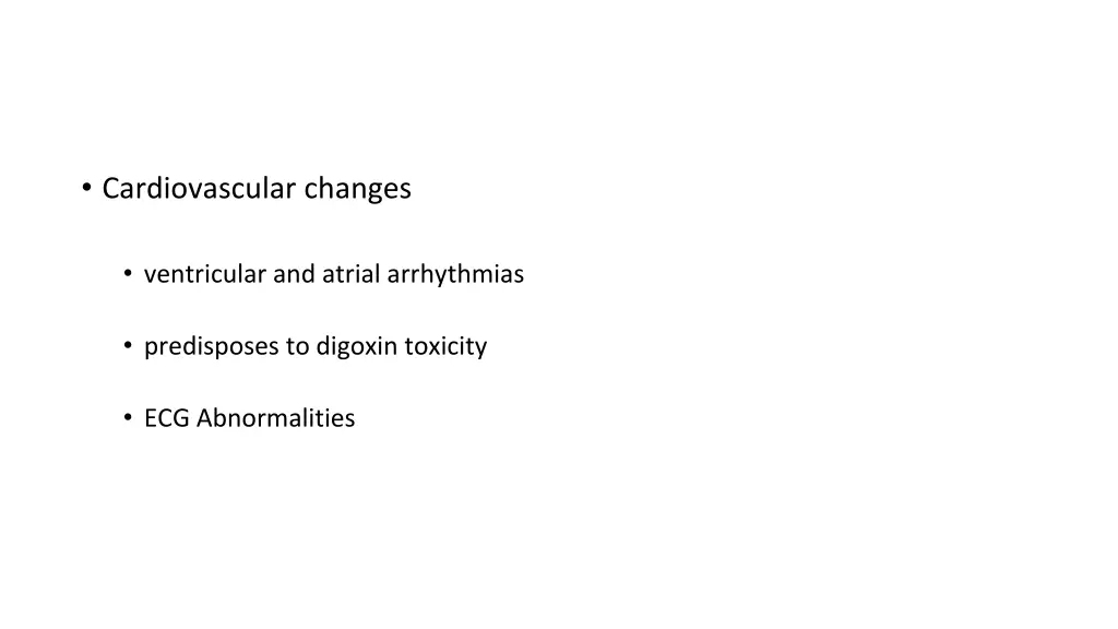 cardiovascular changes