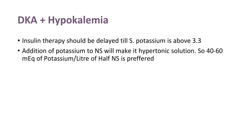 dka hypokalemia