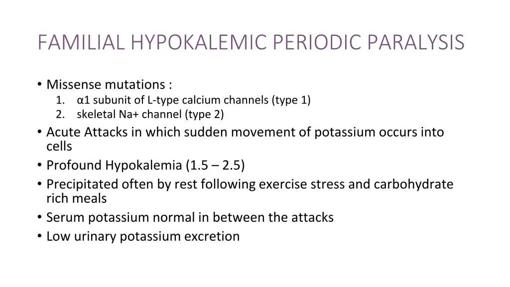 familial hypokalemic periodic paralysis