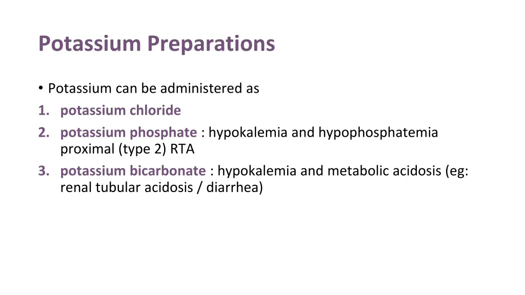 potassium preparations