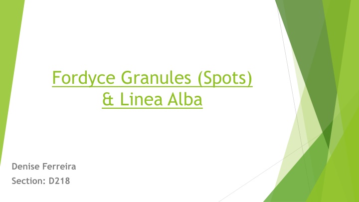 fordyce granules spots linea alba