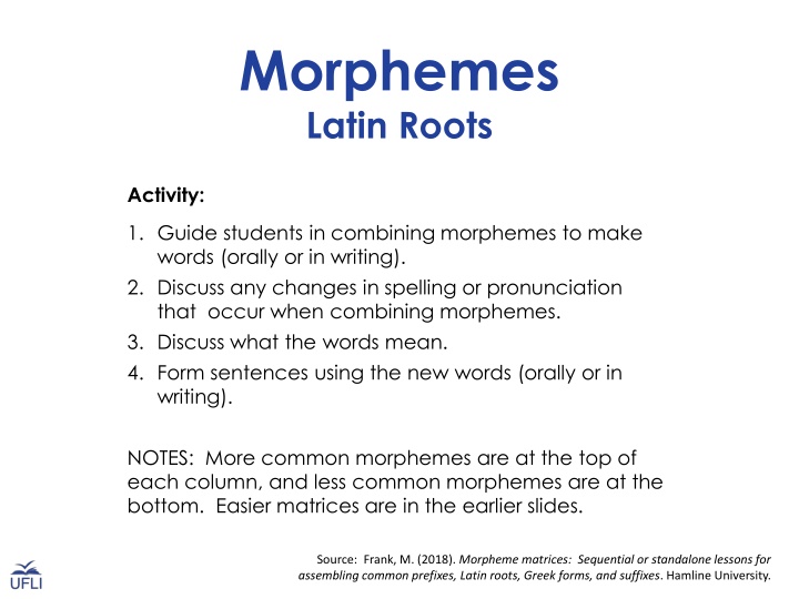 morphemes latin roots